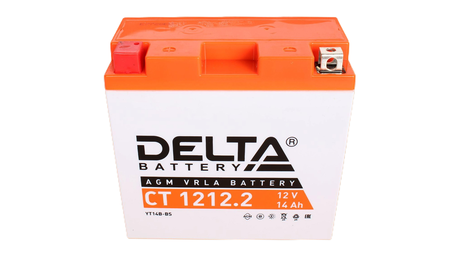 Аккумуляторная батарея DELTA СТ 1212.2  YT14B-BS 6СТ14 фотография №1