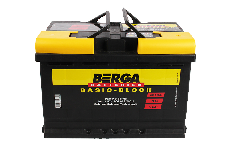 Аккумуляторная батарея BERGA Basicblock 6СТ74 обратная фотография №1