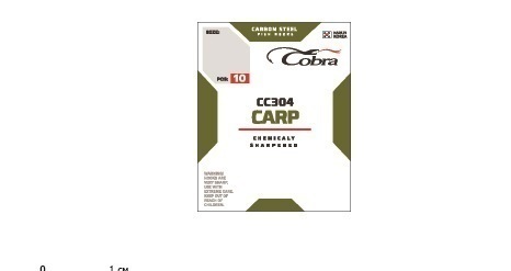 Крючки Cobra CARP серые CC304 размер 006 10шт фотография №1