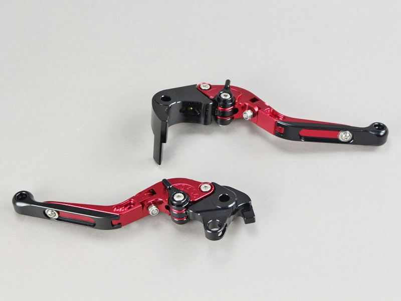 Рычаг сцепления и тормоза Yamaha YZF-R6 99-04 складывающие red фотография №1