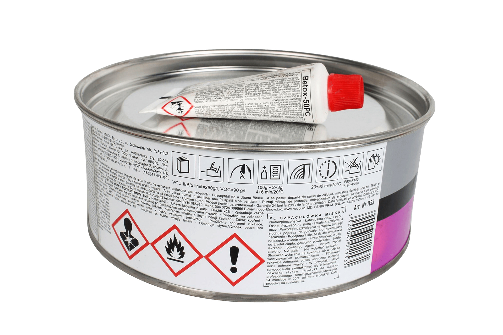 Шпатлевка мягкая UNISOFT 1кг NOVOL фотография №4