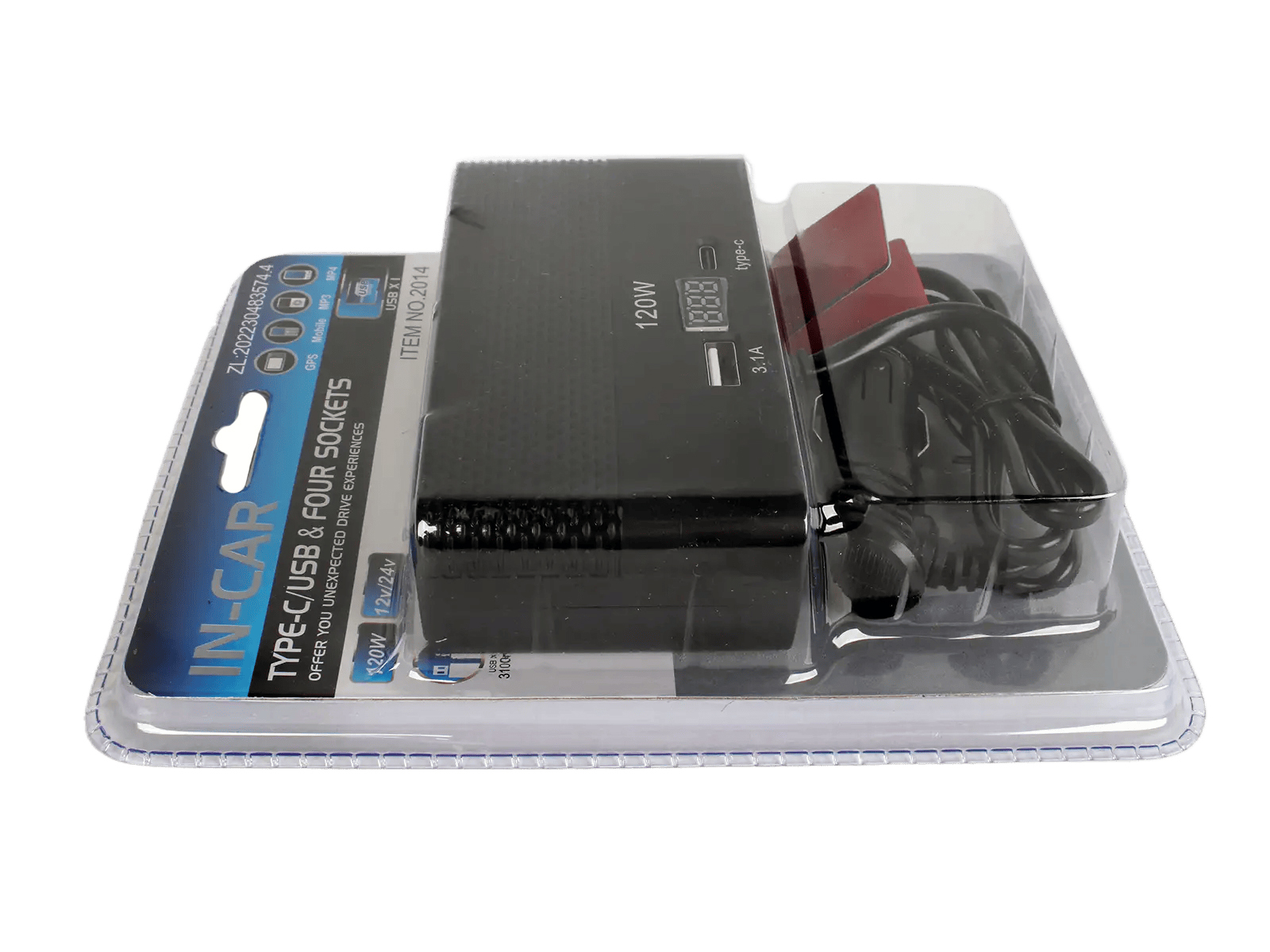 Разветвитель 4 слота, 1хUSB, 1xType-C + индикатор напряжения фотография №2