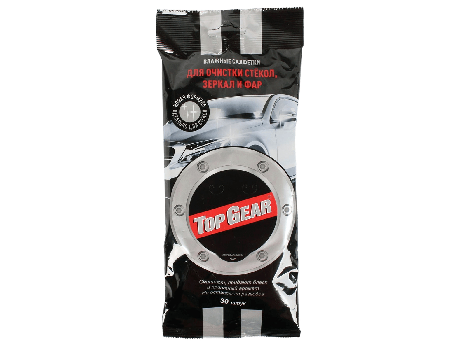 Салфетки для стекол зеркал 30 штук TOP GEAR фотография №1