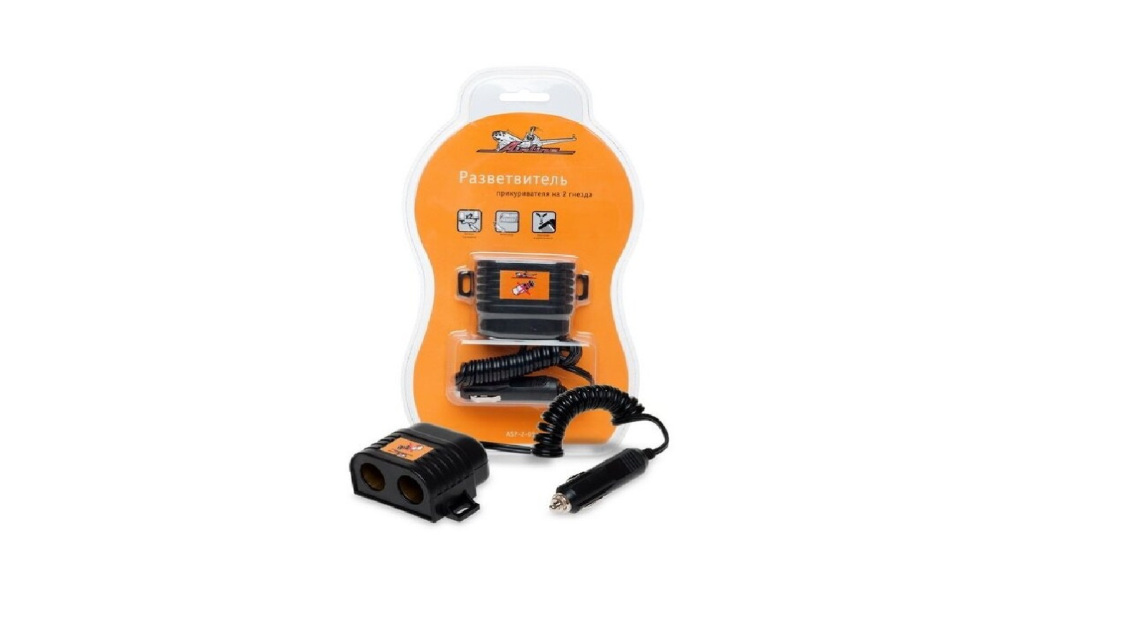 Разветвитель прикуривателя Airline ASP-2-05 на 2 гнезда фотография №2