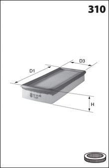 Фильтр воздушный MECAFILTER ELP3894 фотография №1