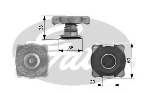 Крышка радиатора GATES RC130 фотография №1