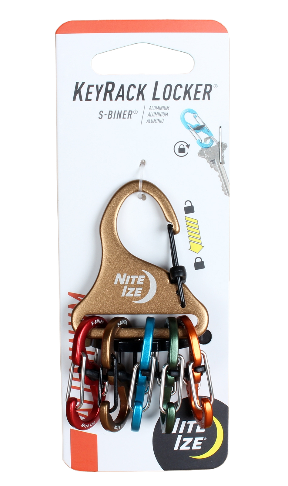 Брелок для ключей NiteIze KeyRack Locker Aluminum фотография №1