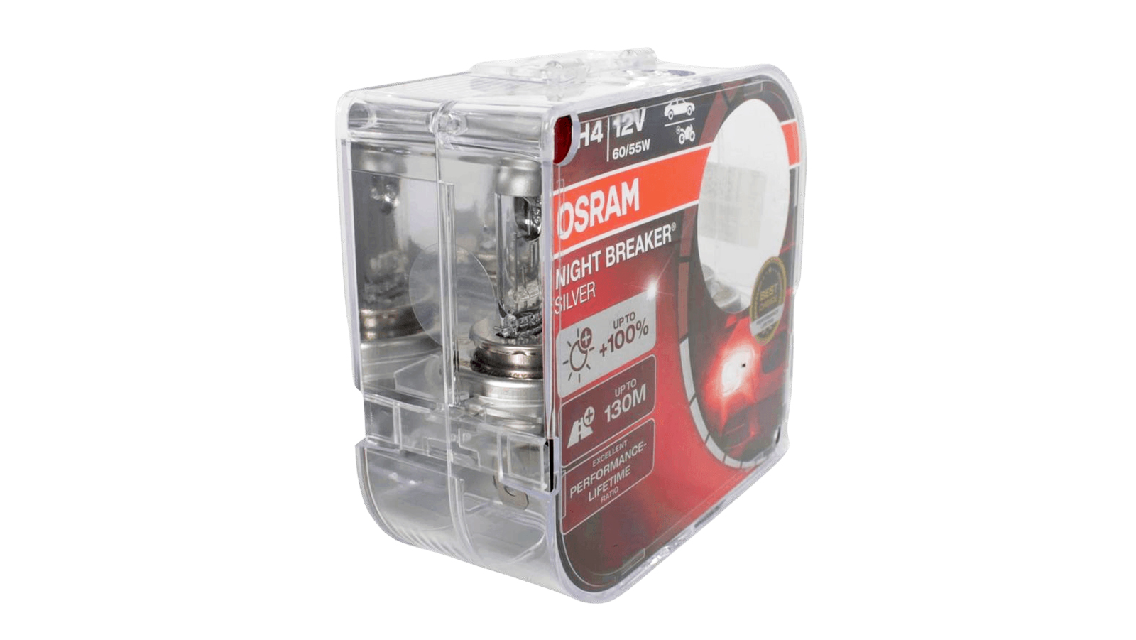 Лампа 12Vx60/55W H4 OSRAM NIGHT BREAKER SILVER 2 штуки фотография №2