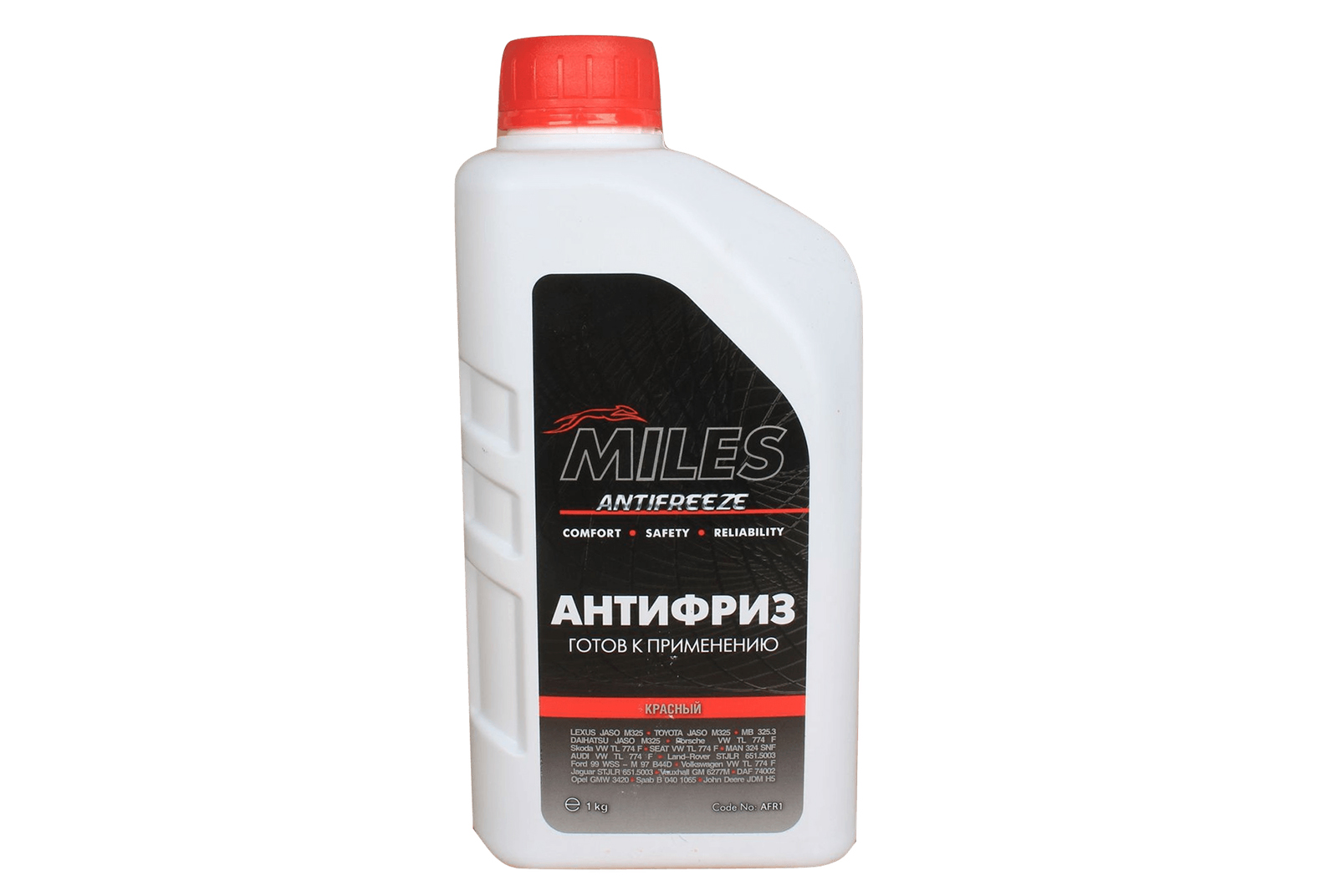 Антифриз красный 1кг готовый MILES AFR1 G12/G12+ фотография №1