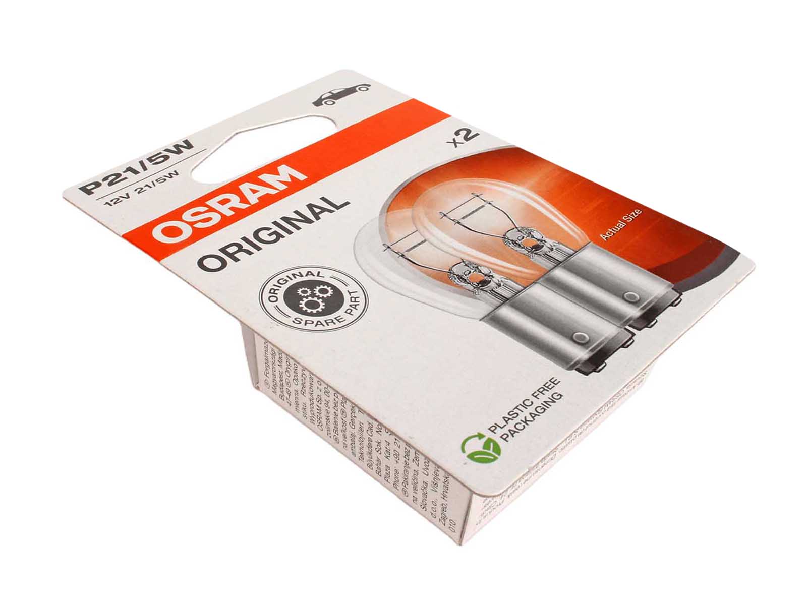 Лампа 12Vx21/5W OSRAM O-7528 2 штуки фотография №2