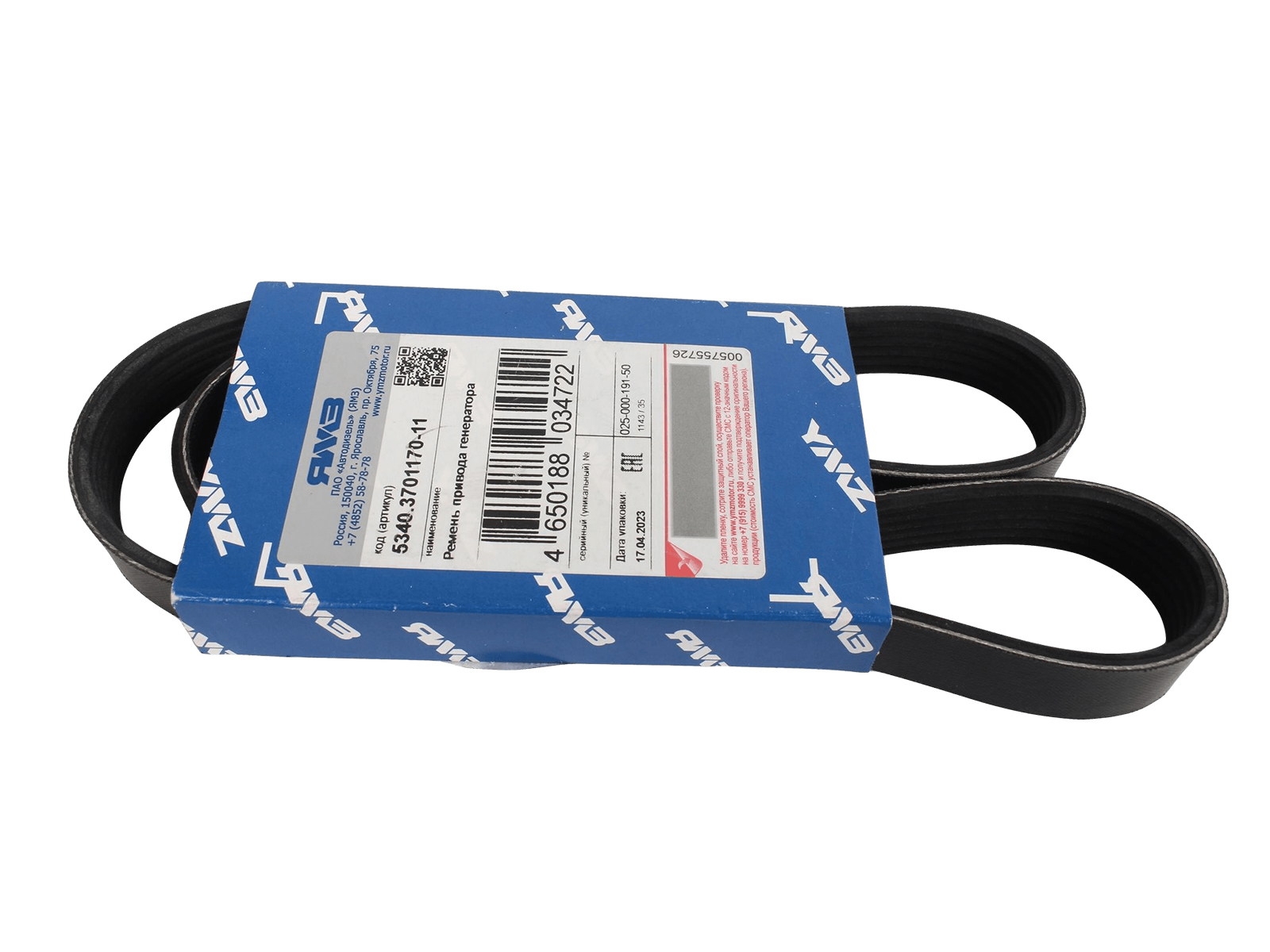 Ремень ЯМЗ-534 генератора 6РК1016/1017 АО Автодизель фотография №5