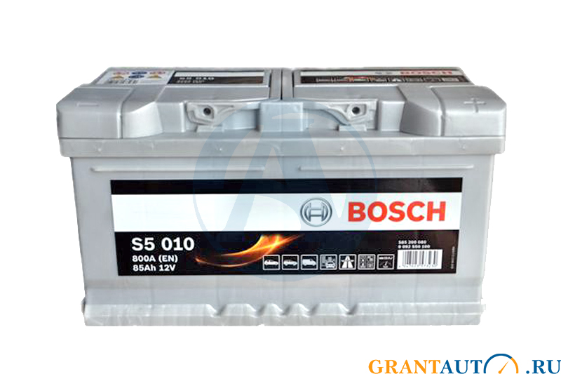 Аккумуляторная батарея BOSCH SILVER+ S5010 6СТ85 * 585 200 080 фотография №1