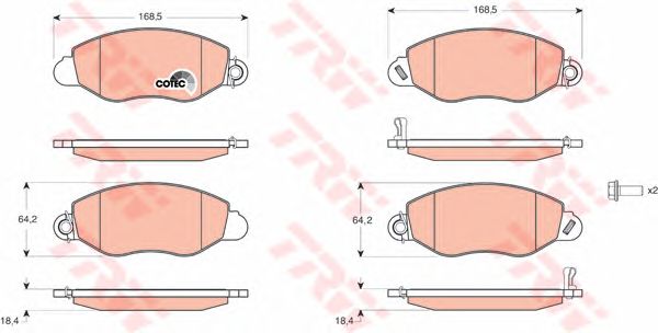 Колодки тормозные TRW GDB1461 фотография №1