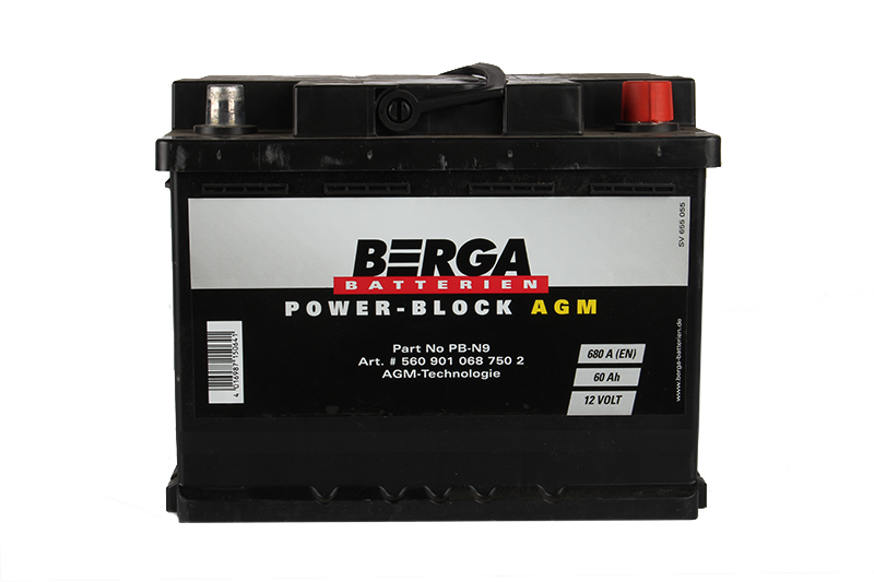 Аккумуляторная батарея BERGA Power Block AGM 6СТ60 обратная фотография №1