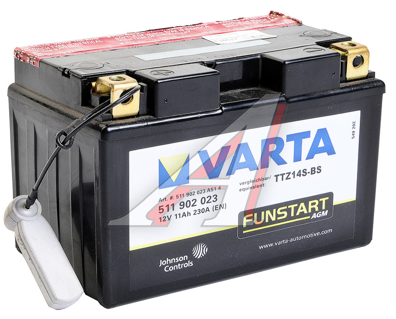 Аккумуляторная батарея VARTA гелевая YTZ14S-BS 6СТ11 * 511 902 023 фотография №1