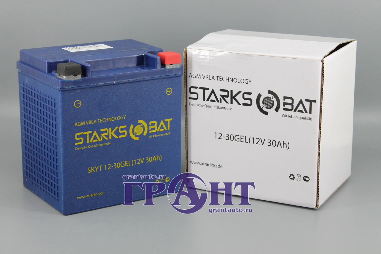 Аккумуляторная батарея STARKSBAT YT 12-30 gel 6СТ30 фотография №1