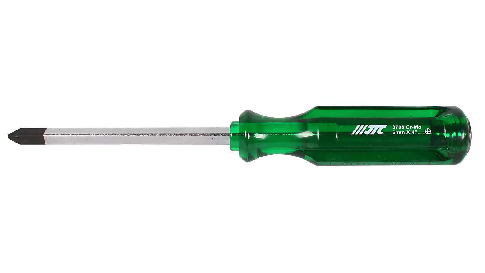 Отвертка JTC крестовая Ph2х100 мм ударная (сквозной стержень) фотография №1