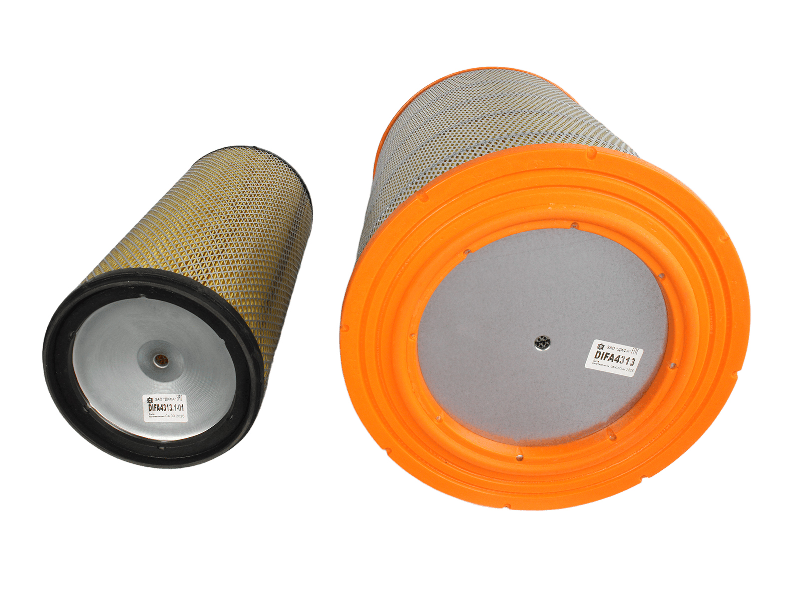 Элемент фильтрующий КАМАЗ-ЕВРО-2 дв.Cummins воздушный 2 штуки комплект DIFA фотография №4