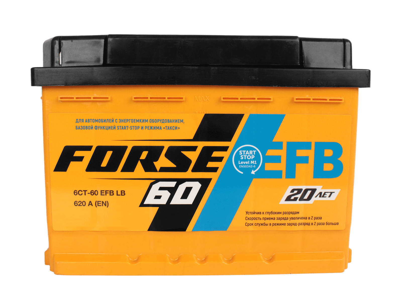 Аккумуляторная батарея FORSE EFB 6СТ60 фотография №1