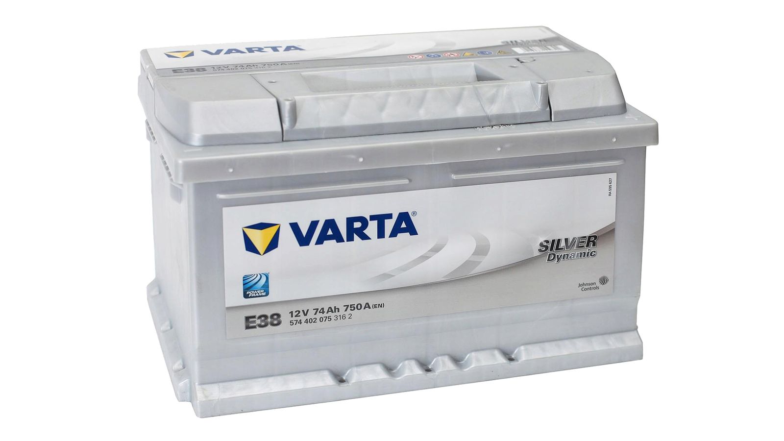 Аккумуляторная батарея VARTA SILVER 6СТ74 E38 574402075 фотография №2