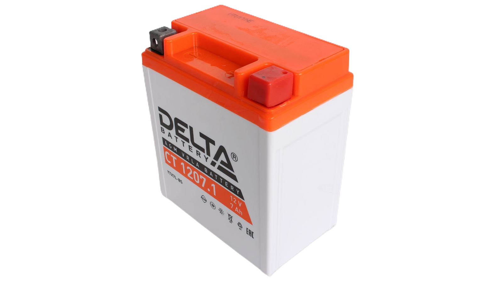 Аккумуляторная батарея DELTA СТ 1207.1  YTX7L-BS фотография №2
