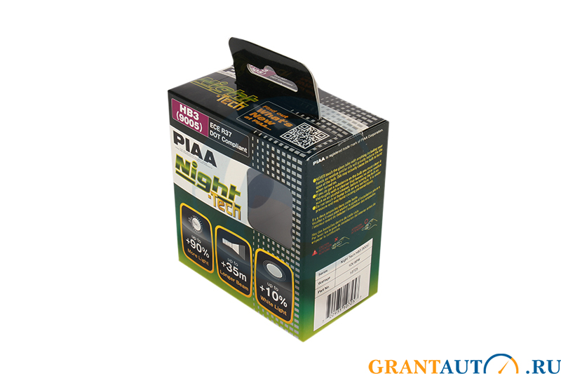 Лампа PIAA HB3 BULB NIGHT TECH комплект 3600К фотография №2