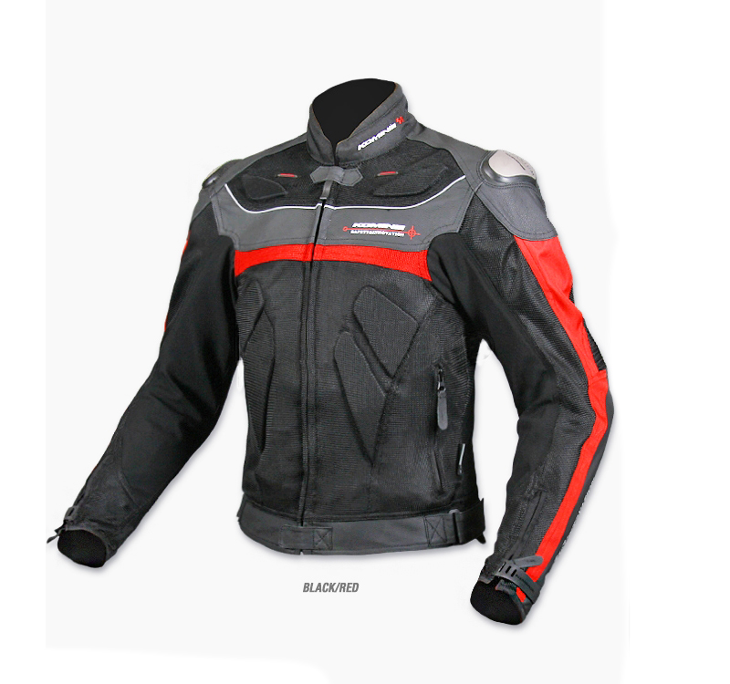 Куртка Komine JK-061 Titan черно/красная 2XL фотография №1
