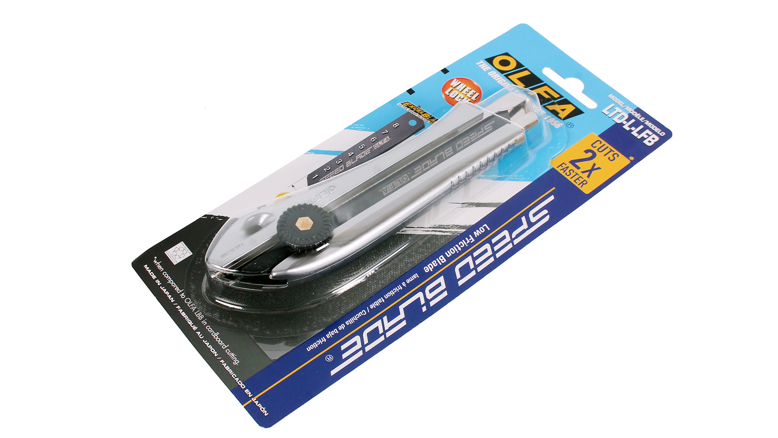 Нож OLFA с выдвижным сегментированным лезвием, винтовой фиксатор, 18мм OL-LTD-L-LFB фотография №2