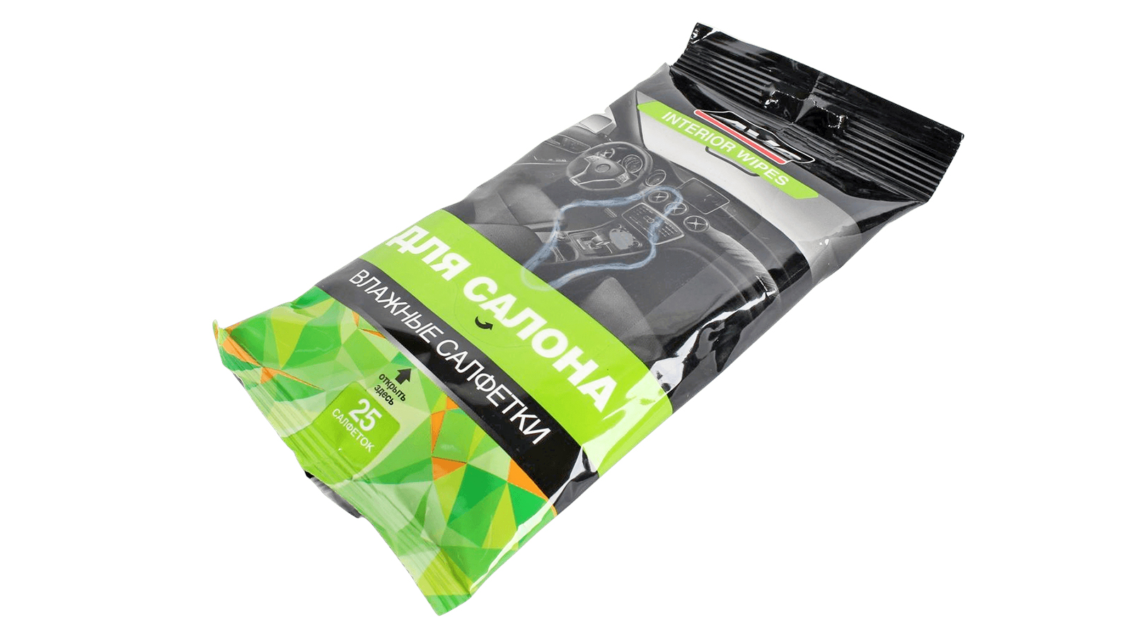 Влажные салфетки для салона 25 штук AVS AVK-201 фотография №3