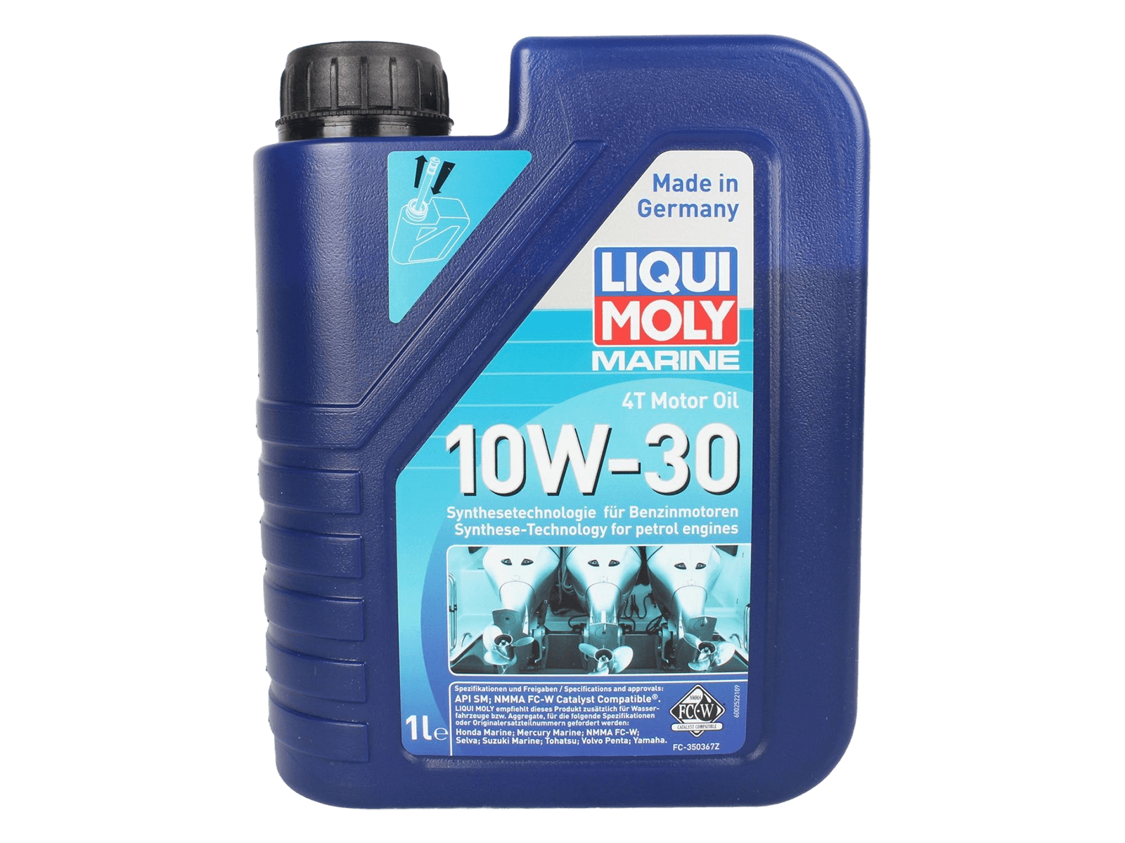 Масло моторное LIQUI MOLY 4Т для водной техники 10W30 1л SL фотография №1