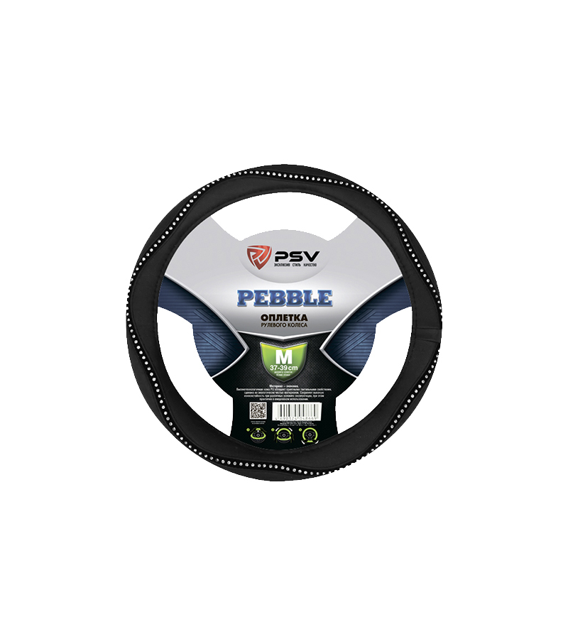 Оплётка на руль PSV PEBBLE черная М фотография №1