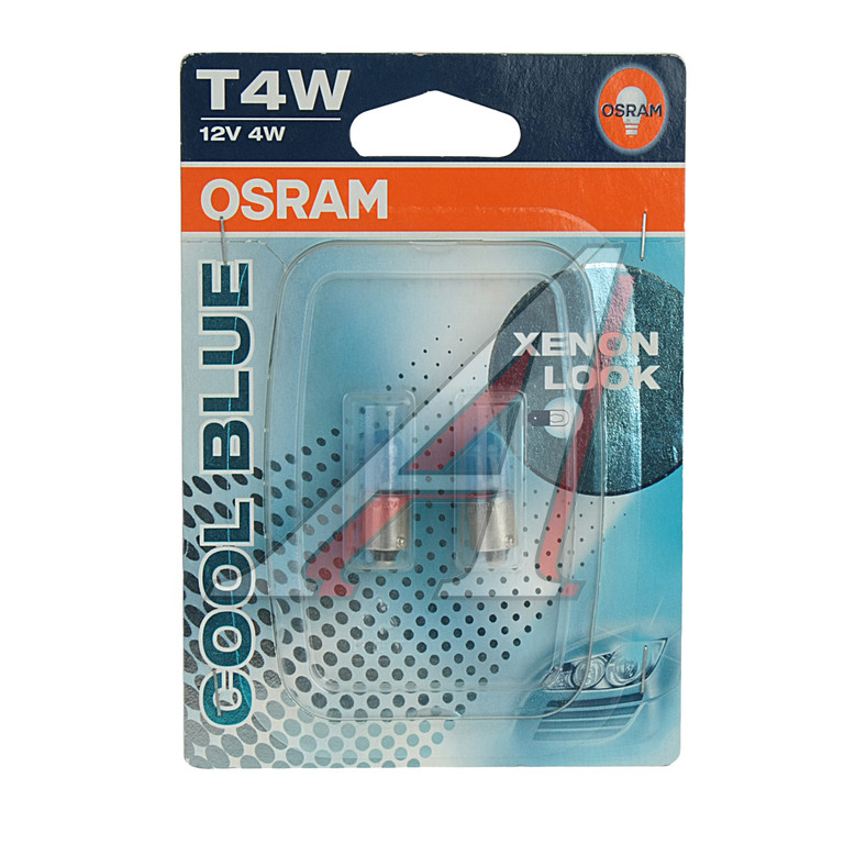 Лампа 12Vx4W OSRAM COOL BLUE 2шт.блистер фотография №1