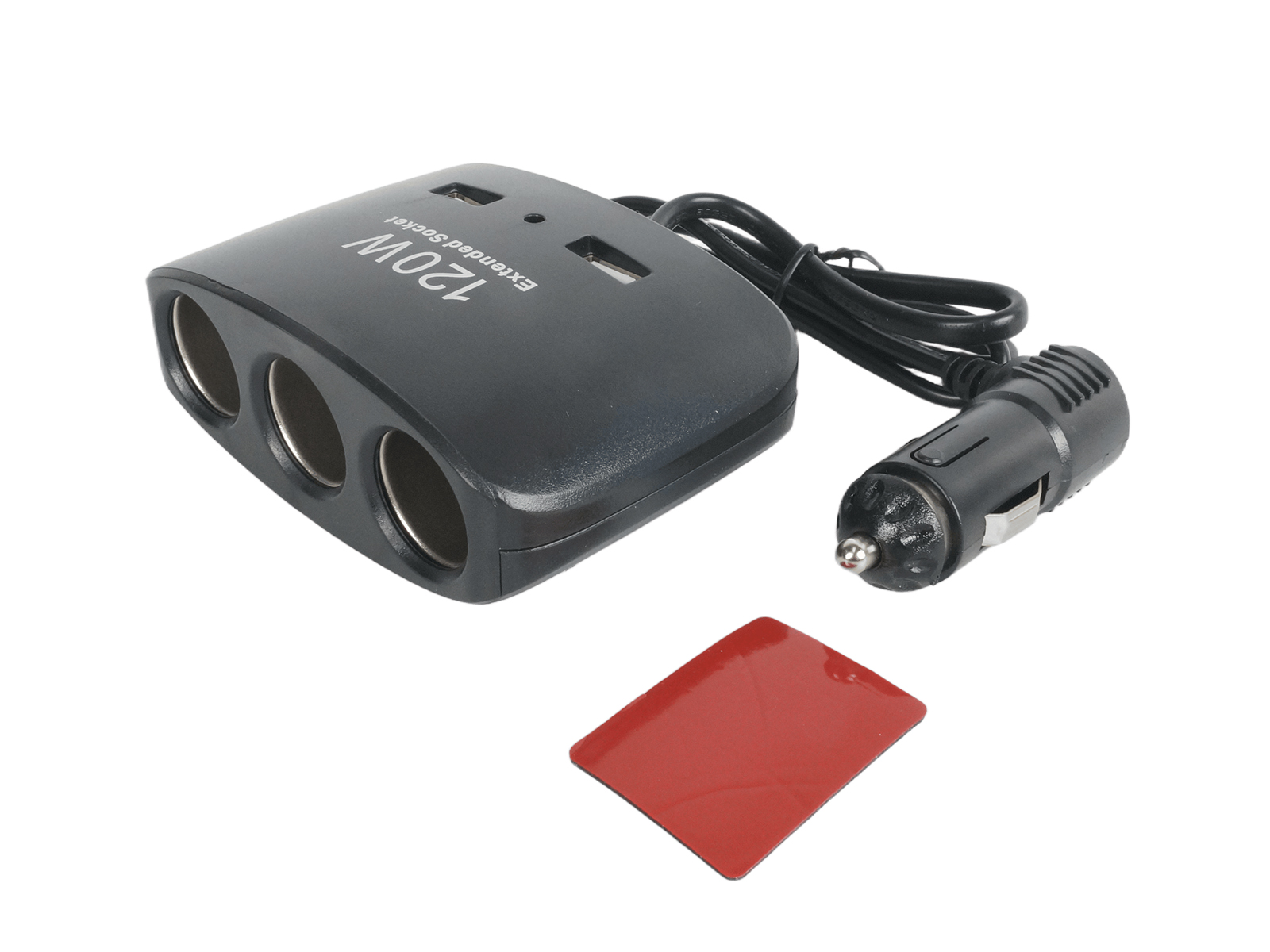 Разветвитель 3 гнезда 2 USB Olesson 1511, черный R4151 фотография №2