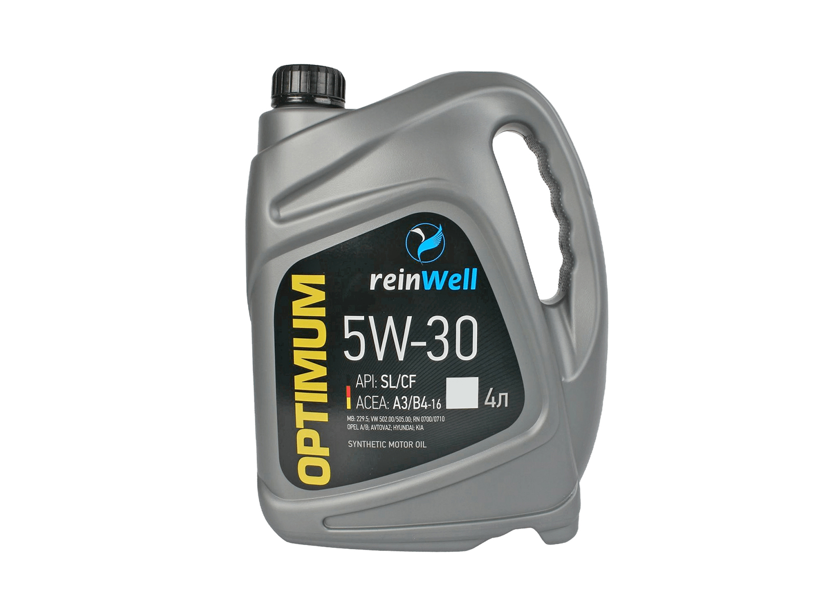 Масло моторное ReinWell A3/B4 5W30 4л фотография №1