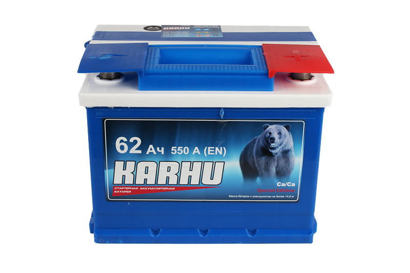 Аккумуляторная батарея KARHU 6СТ62 обратная фотография №1