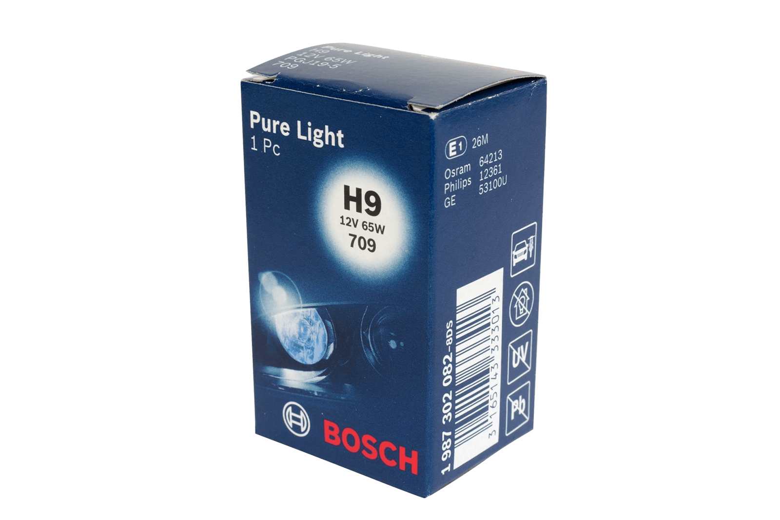 Лампа H9 12V 65W BOSCH 1987302082 Pure light 1 штука фотография №4