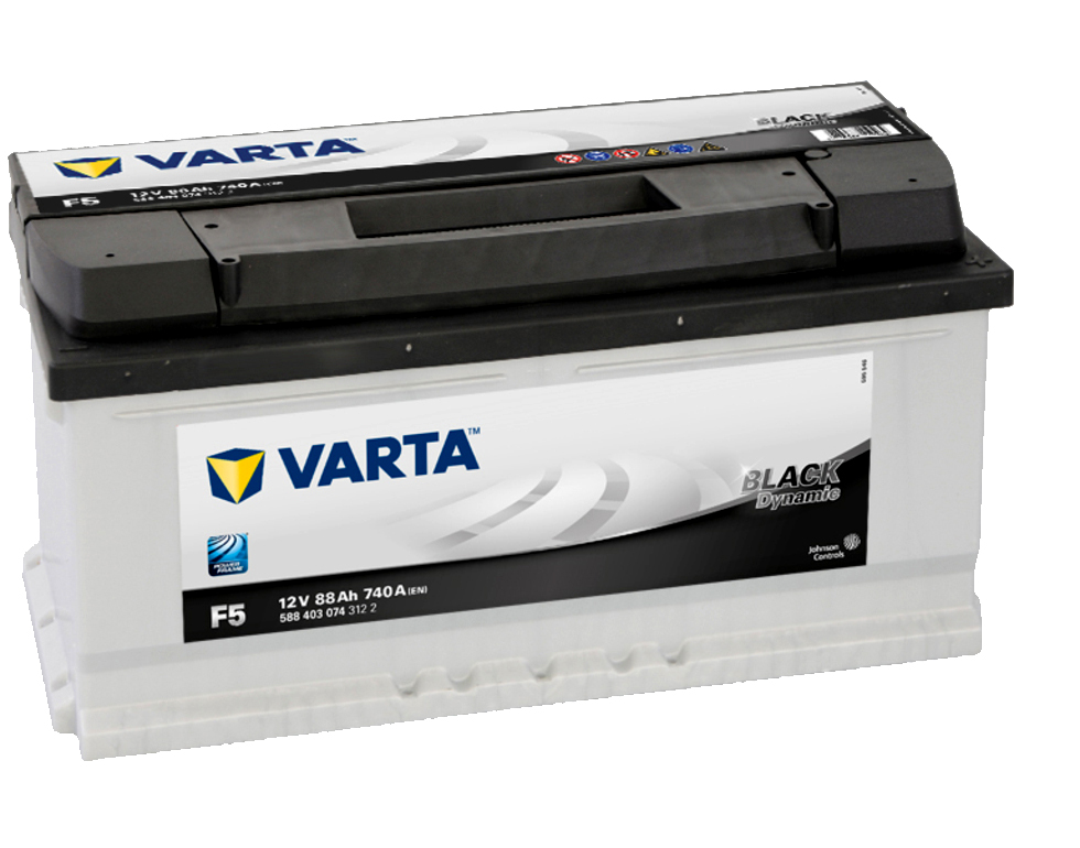 Аккумуляторная батарея VARTA BLACK 6CТ88 F5 низкая обратная фотография №1