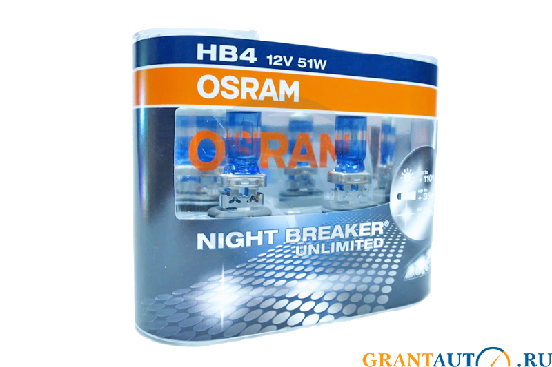 Лампа 12Vx51W HB4 OSRAM NIGHT BREAKER PLUS 2шт комплект фотография №1