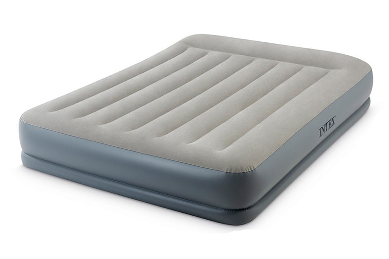 Надувная кровать Intex Mid-Rice Airbed 152х203х30см встроенный насос 220V фотография №1