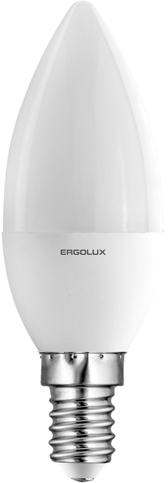 Лампа светодиодная Ergolux LED-C35-7W-E14-6K Свеча фотография №1