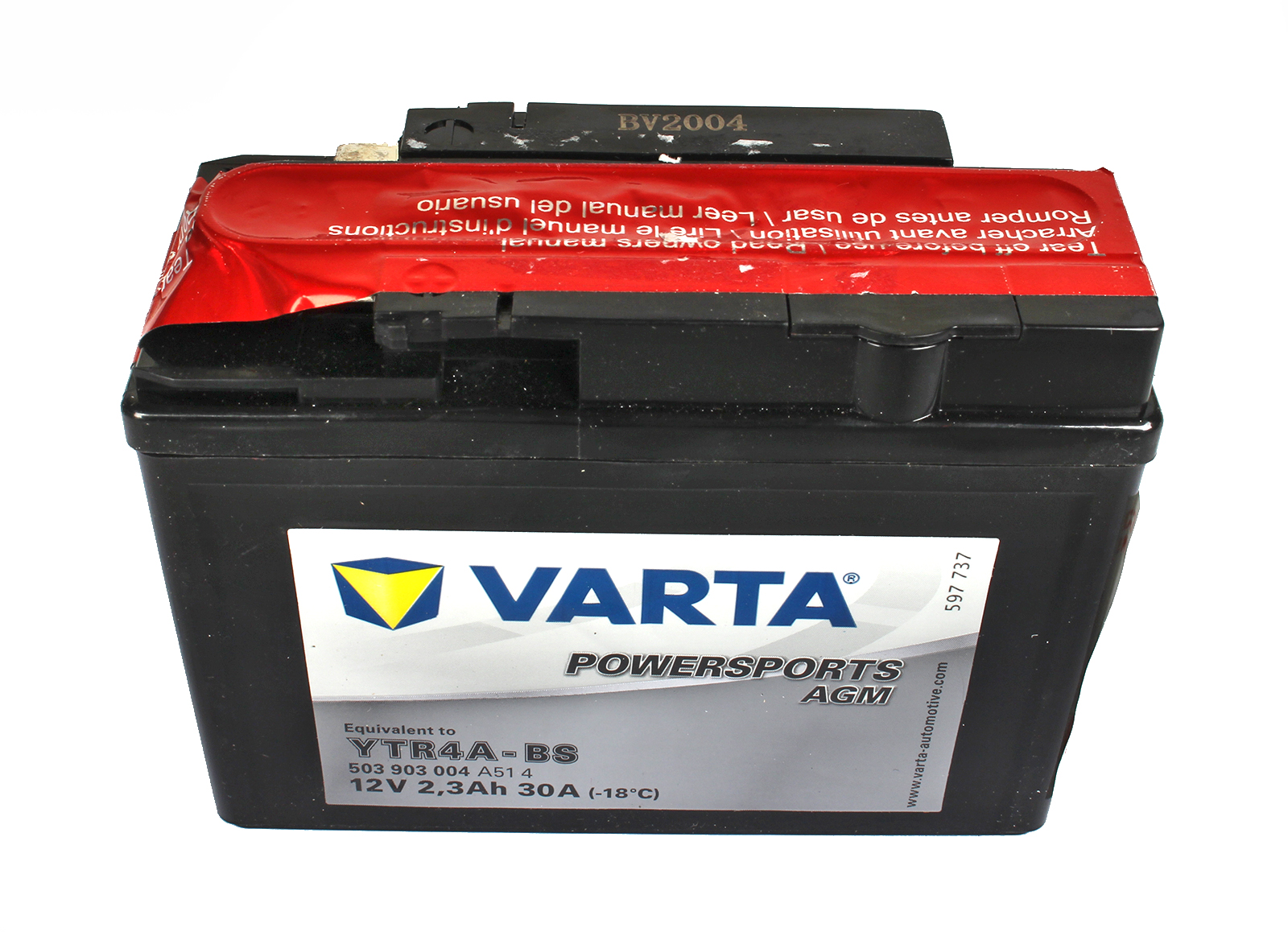 Аккумуляторная батарея VARTA гелевая 6СТ3 YTR 4A-BS 503 903 004 фотография №2