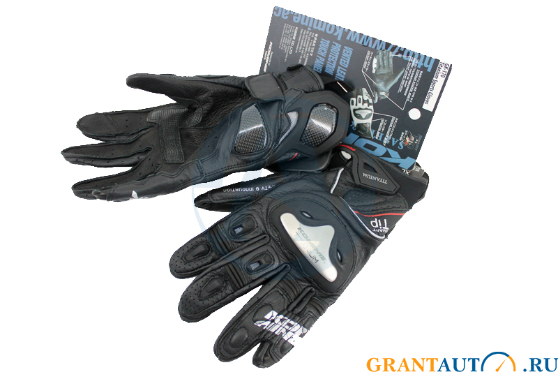 Мотоперчатки Komine GK-170 Titan Sports черные XL фотография №1