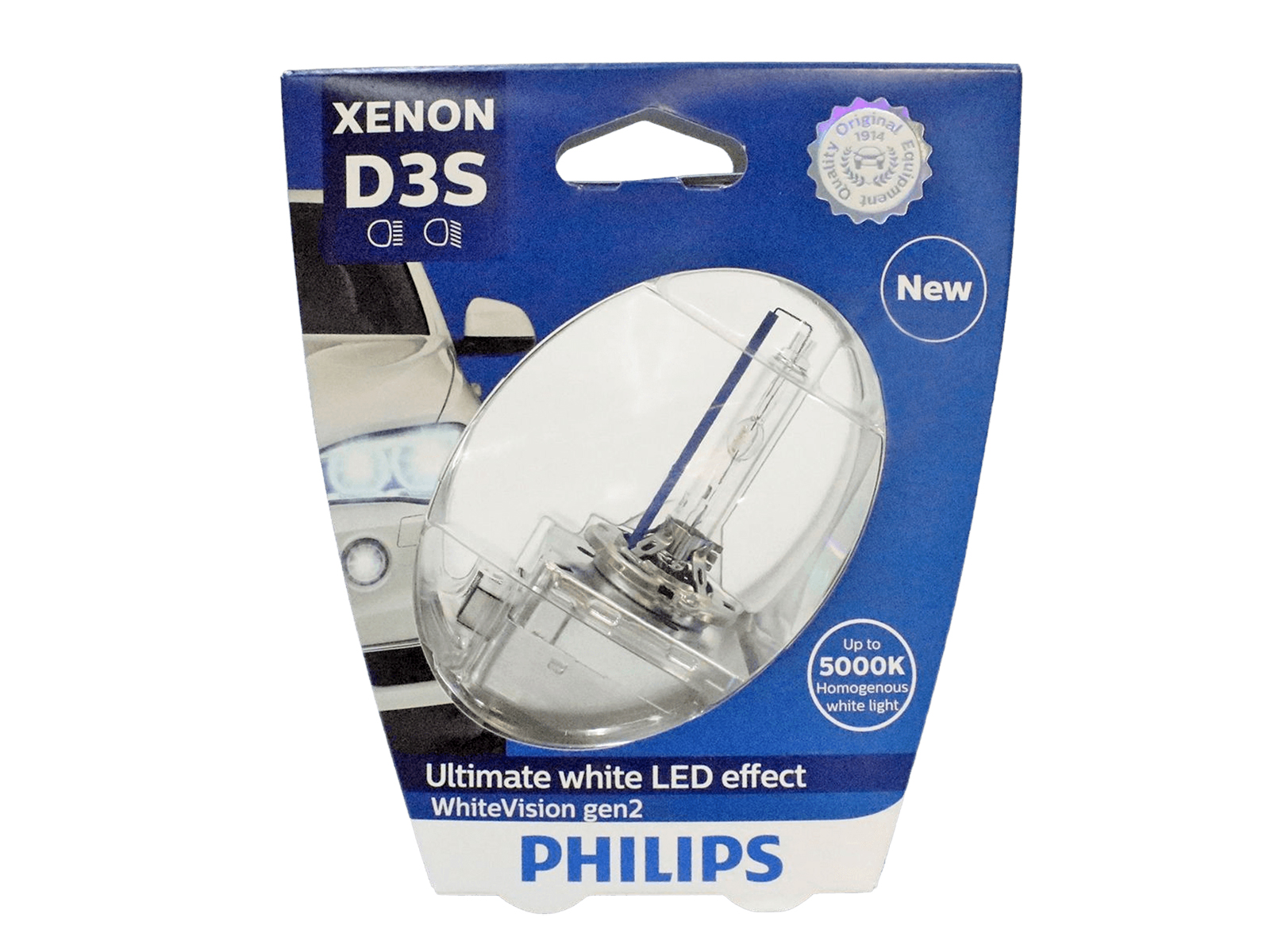 Лампа 42Vx35W D3S ксенон PHILIPS WHITE VISION 5000K шт. фотография №1