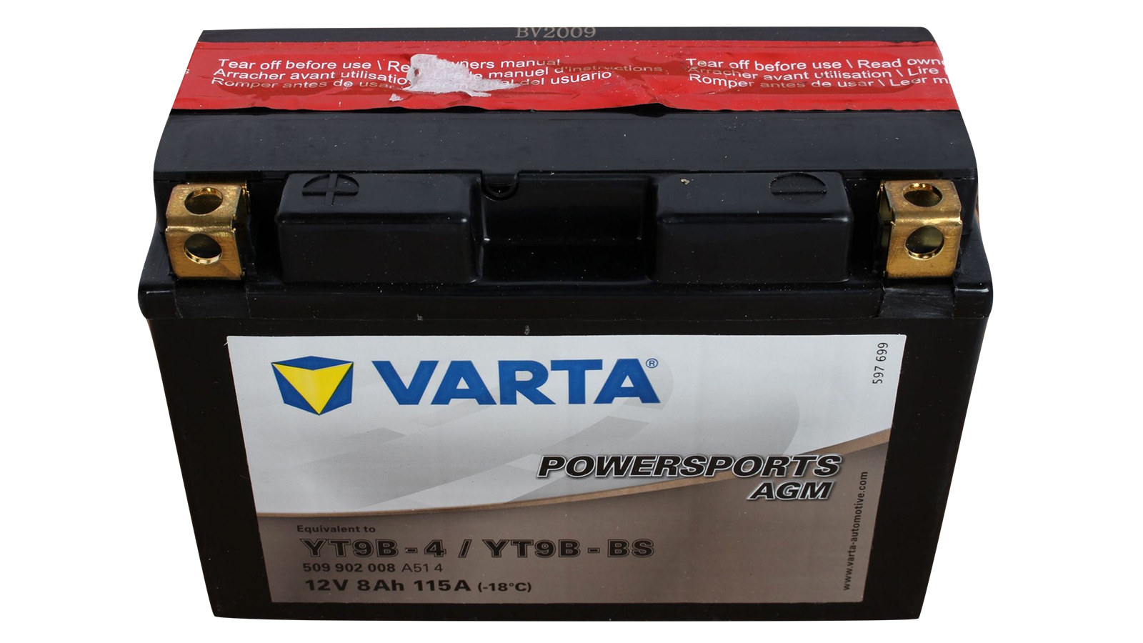 Аккумуляторная батарея VARTA гелевая YT9B-BS 6СТ9 509 902 008 фотография №2