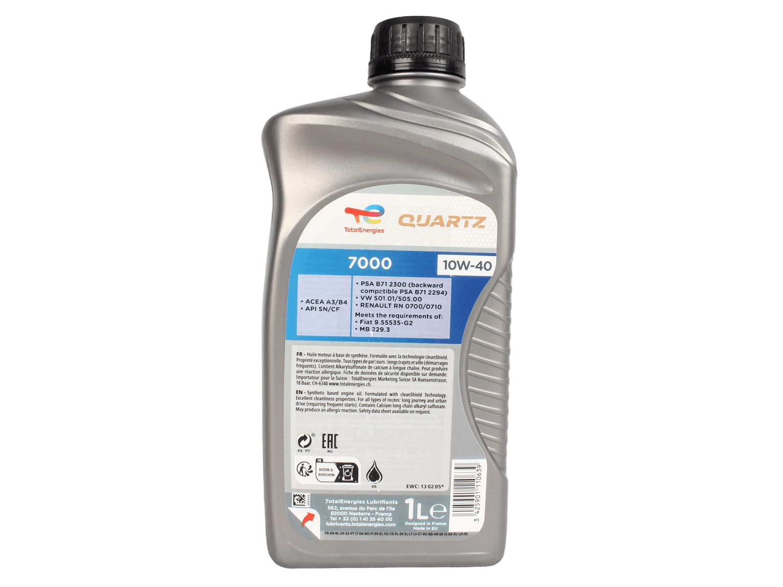 Масло моторное TOTAL 7000 10W40 1л фотография №2