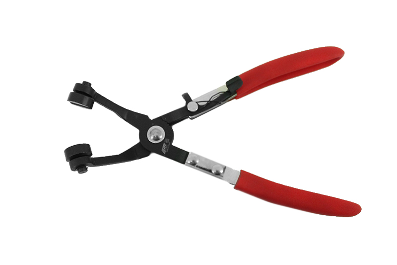 Съемник хомутов с фиксатором клещи изогнутые JTC фотография №1