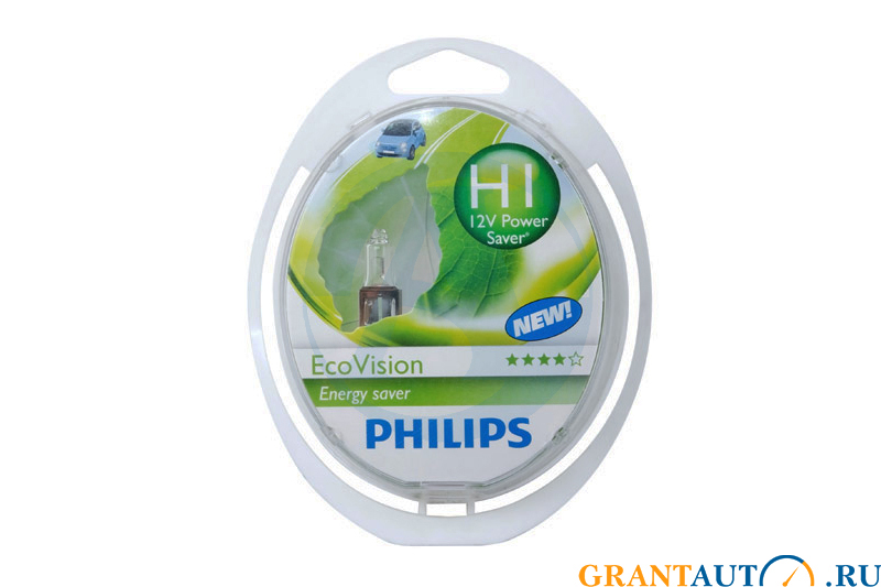 Лампа 12Vx55W H1 PHILIPS ECO VISION 2шт комплект фотография №1