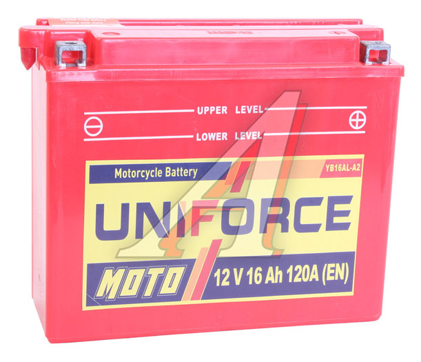 Аккумуляторная батарея UNIFORSE мотоYB16AL-A2 6СТ16 *516 016 012 фотография №1