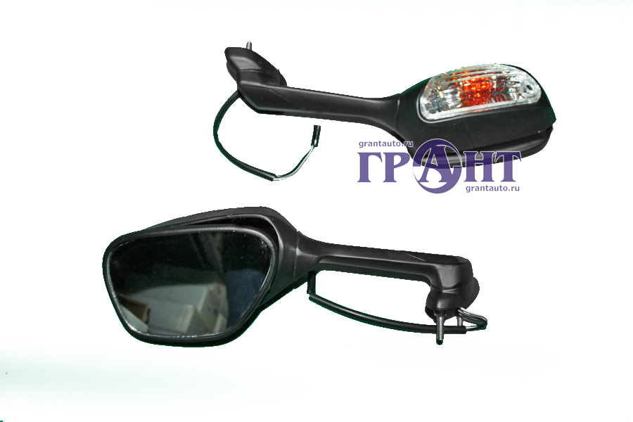 Зеркало S GSXR600/750/1000 11 с поворотником black комплект фотография №1