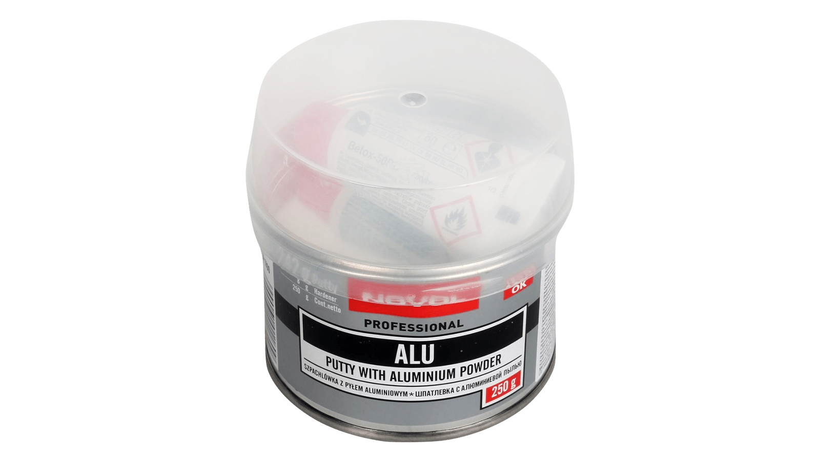 Шпатлевка с алюминиевым наполнителем ALU 0.25кг NOVOL фотография №2